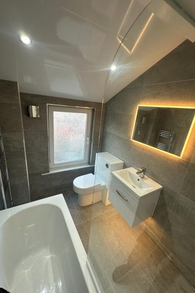 Completed bathroom installation by Adal Plumbing & Heating in Doncaster