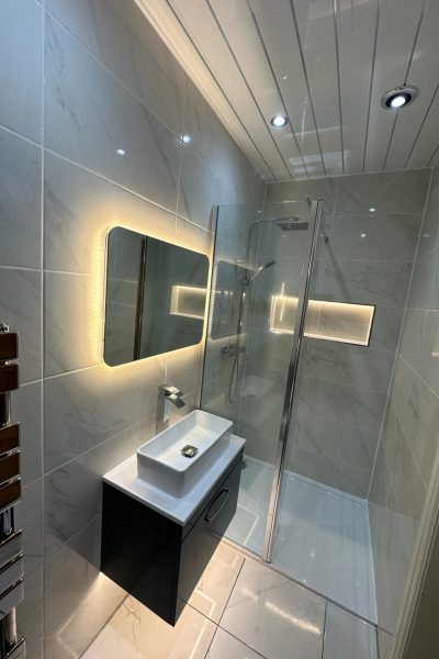 Bathroom fit-out and tiling project by Adal Plumbing & Heating in Doncaster
